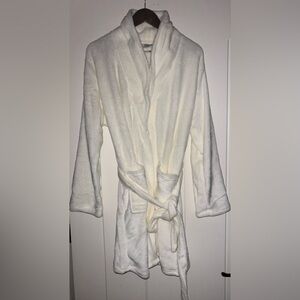 Montauk Luxe Plush Ultra Soft Creme‎ Velour Robe Women OS Self Tie Waist NEW